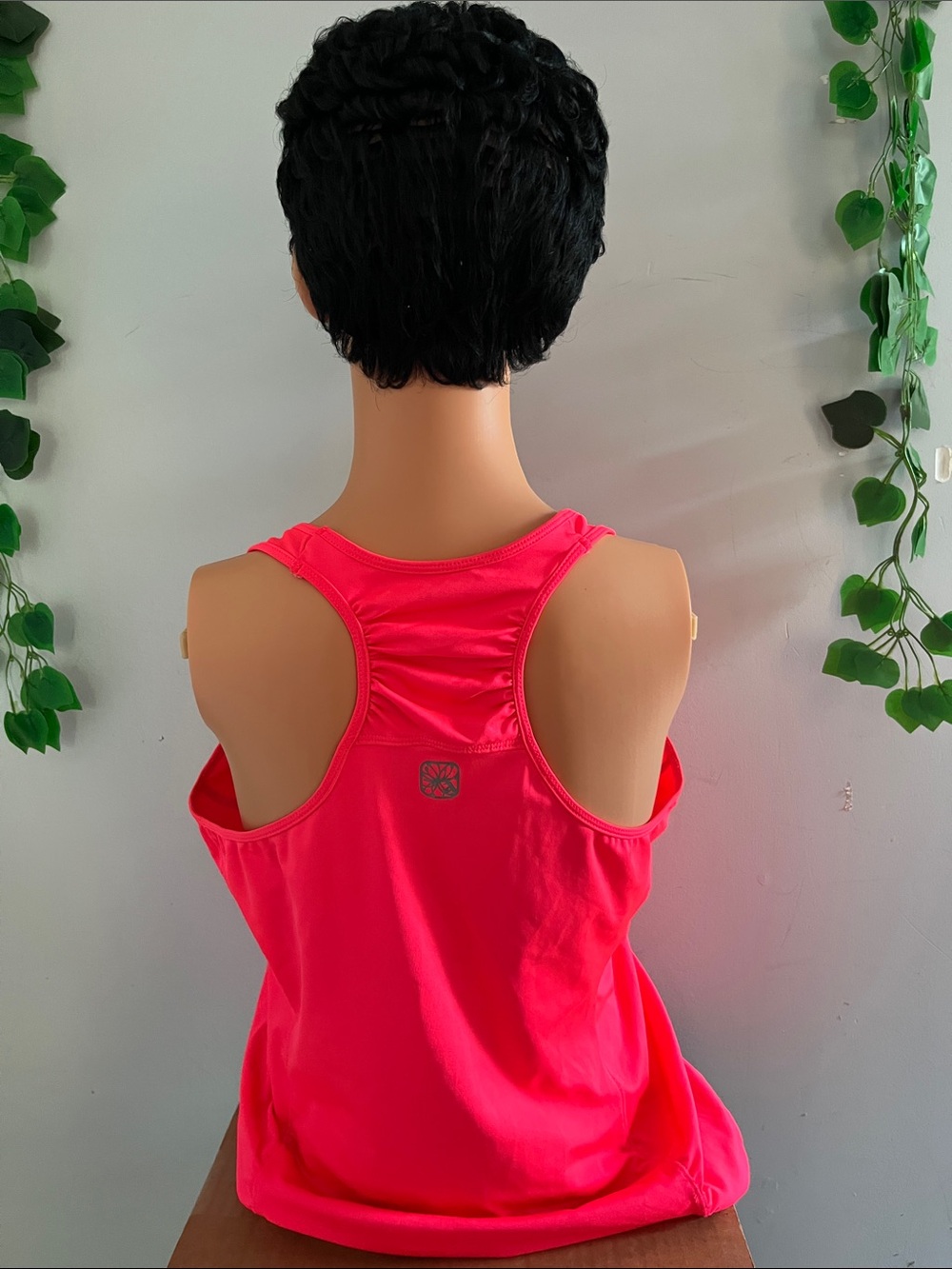 Women’s Neon Pink Racerback Active Tank with Back Logo